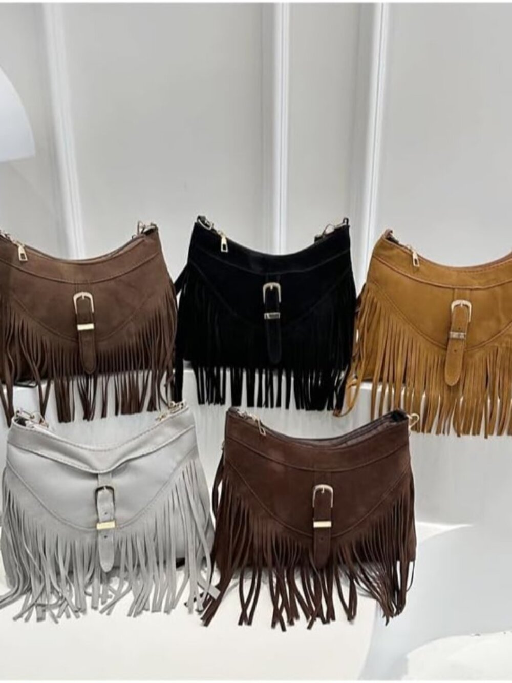 Western Purses For Women,Small Fringe Crossbody Bag With Wrist Strap Mini Hipppi - Picture 8 of 8
